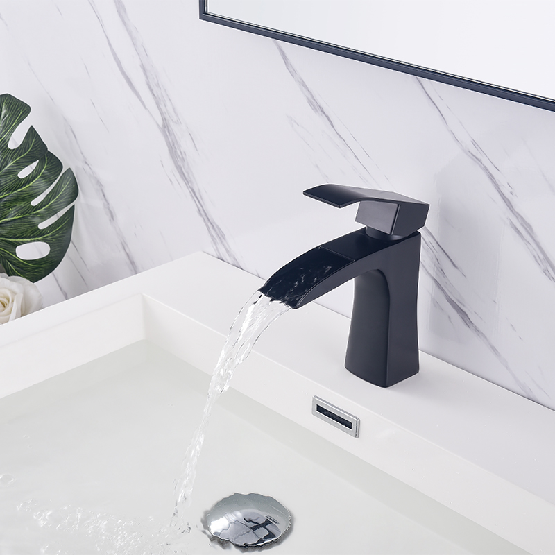manufacturers modern black bathroom faucet luxury single hole stainless steel  basin mixer tap