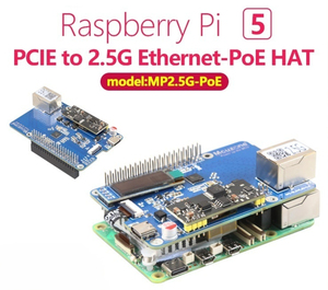 Scheda di sviluppo del cappello Ethernet PoE Raspberry Pi 5 PCIe a 2.5G con funzione MP2.5G-PoE - Product Image 3