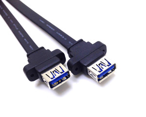 IDC 20 Pin USB 3.0 uzatma veri kablosu vida paneli anakart kadın 2 ayrı düz kordonlar kablosu - Product Image 6