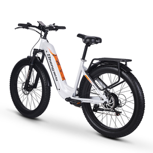 SHENGMILO電動ハイブリッドバイクEbike 48V 500W 17.5Ah 26*3.0ファットタイヤレディースマウンテンバイクリアハブモーターオフロード