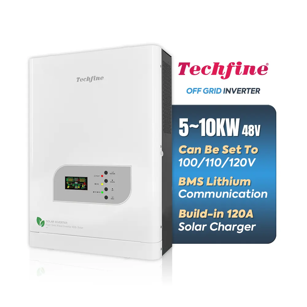 Inverter Techfine 5KW 6KW 8KW 10KW monofase off grid inverter solare