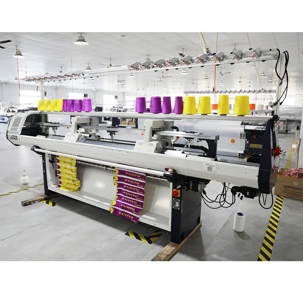 Mesin Tekstil kualitas tinggi Multi-Gauge 1 + 1 sistem tunggal 2 mesin rajut kerah Polo kepala