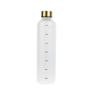 32oz 1000ml สร้างแรงบันดาลใจ Tritan ขวดน้ําขวดพลาสติกแบบใช้ซ้ําได้ Bpa ฟรี Tritan ยิมขวดเครื่องหมายเวลาดื่ม - Product Image 1