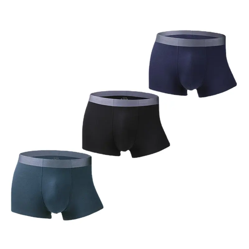 Cuecas boxers masculinas, venda quente de cuecas boxers modais macias e confortáveis, logotipo personalizado simples, cuecas masculinas para homens jovens, roupa íntima