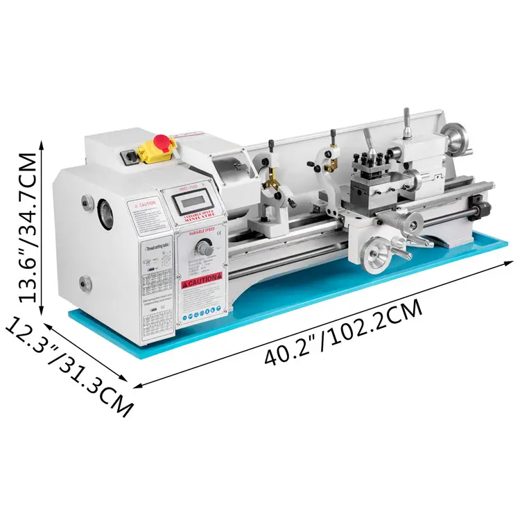 Máquina de torno Manual preciso, Mini torno de Metal, torno de Banco superior para perforación giratoria, envío rápido