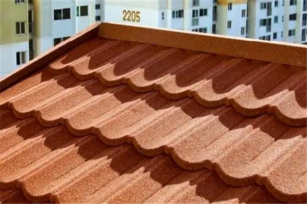Chinese Roof Tiles Stone Coated Steel Roofing Tile-Roman Tile