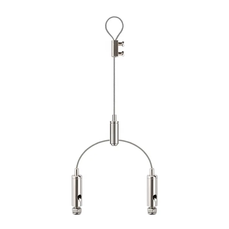 Factory direct Custom Self Locking Steel Wire Suspension hanging Kit for Commercial Aquarium LED Panel Light