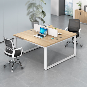 <strong>Customized</strong> Modular Office Furniture 4 Way <strong>Computer</strong> <strong>Desk</strong> Workstation With Cpu and Keyboard - Product Image 3