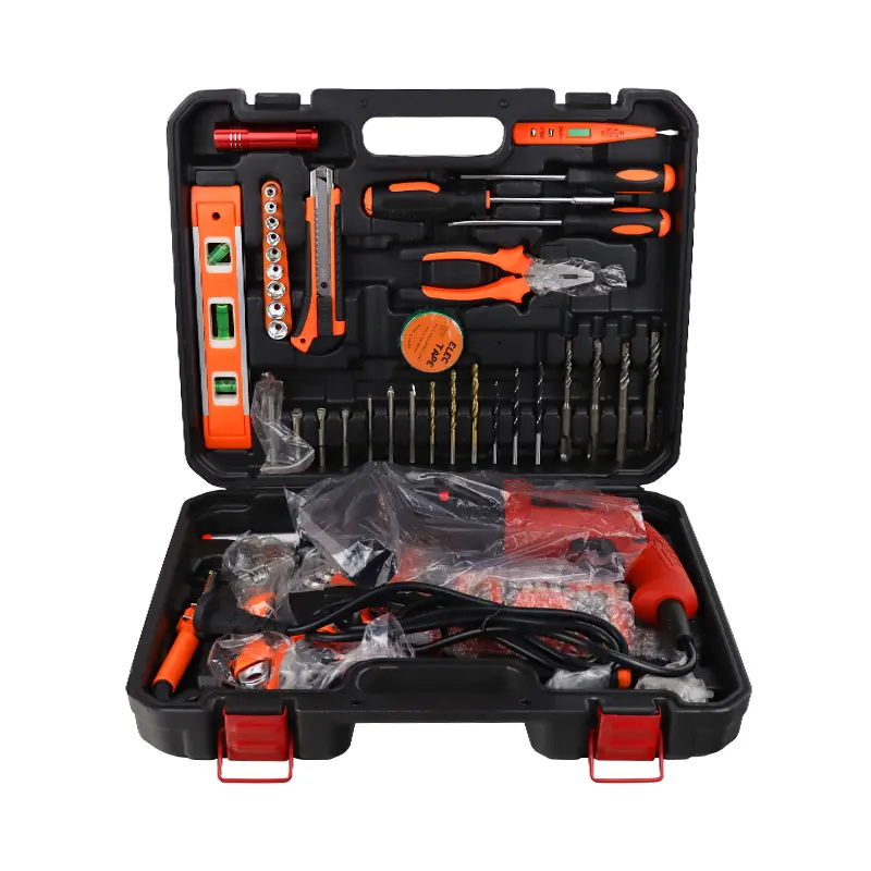 Caja de herramientas de mano para el hogar, juego múltiple de herramientas de soldadura eléctrica con martillo de hierro, combinación de carpintería
