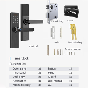 Locstar cellulare Tuya Smart App telecomando Fingerprint Digital Code Cam Wifi Ble Smart Door Lock