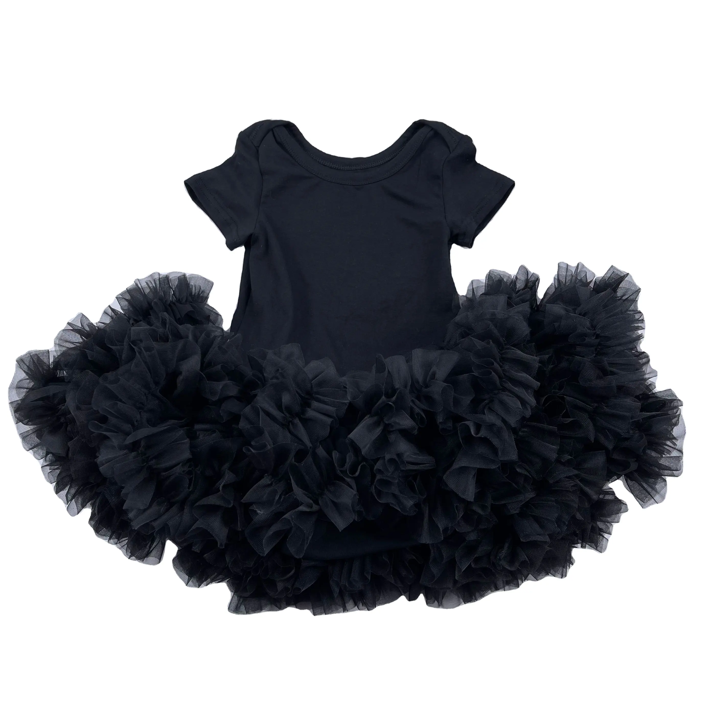 Qingli OEM noir étincelle tutu danse justaucorps performance vêtements robe enfants vêtements filles robe de soirée