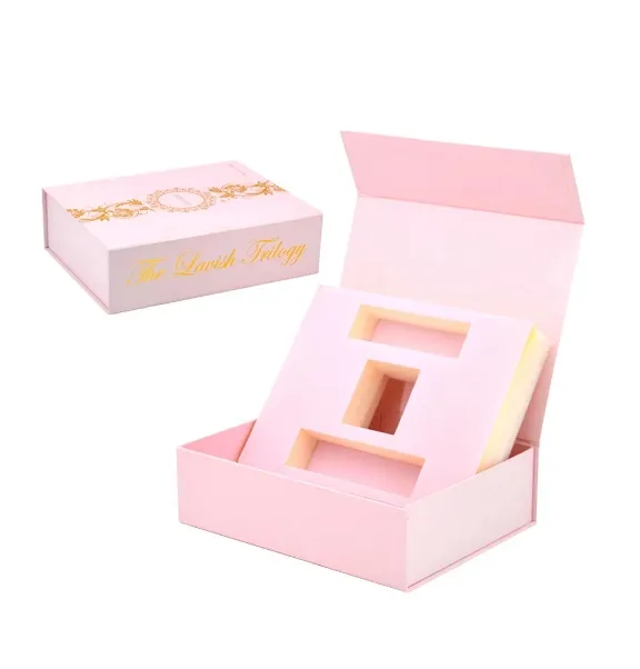Design regalo di natale confezione di cosmetici in carta magnetica scatola pieghevole scatola cosmetica scatola regalo chiusura magnetica natalizia