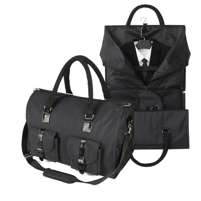 Custom waterproof foldable Travel Duffel Bags Men Suit Garment Bag with Shoe Compartment