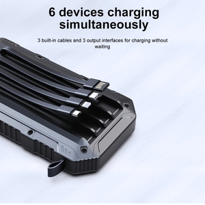 20000mAh Outdoor Portable Power Bank with Micro &amp; USB <strong>Input</strong> 5V/9V/20V Output &amp; Built-in Cables Compatible with Mobile <strong>Devices</strong> - Product Image 3