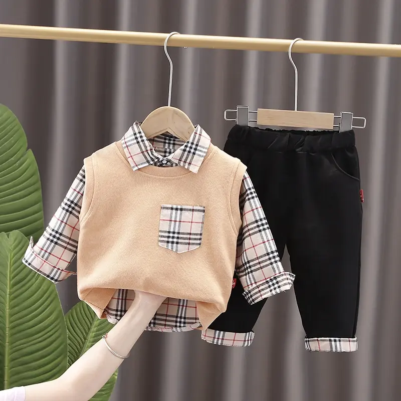 2022 algodão nome da marca primavera misto grande crianças roupas charmoso conjuntos de roupas para o bebê meninos