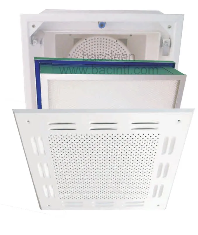 Caja de terminales de filtro HEPA de automatización de clase limpia ISO7 10000 para sala limpia