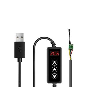 Mini interruptor de termostato USB, controlador de temperatura de Control Digital LED, termostato de termómetro DC 5-24V 12V - Product Image 1