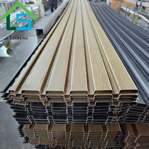 Fabrika toptan şık esnek PVC tavan Soffit paneli saçak doğal ahşap görünüm için saçak kaplama dekorasyon - Product Image 3