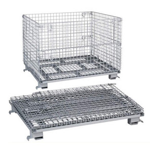 Jaula apilable DE FÁBRICA DE China, jaulas plegables de Metal galvanizado, contenedor plegable, contenedor de malla de alambre - Product Image 4