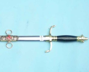 Ortaçağ haçlı masonik antika gerçek şövalye Templar kılıç çoğaltma - Product Image 6