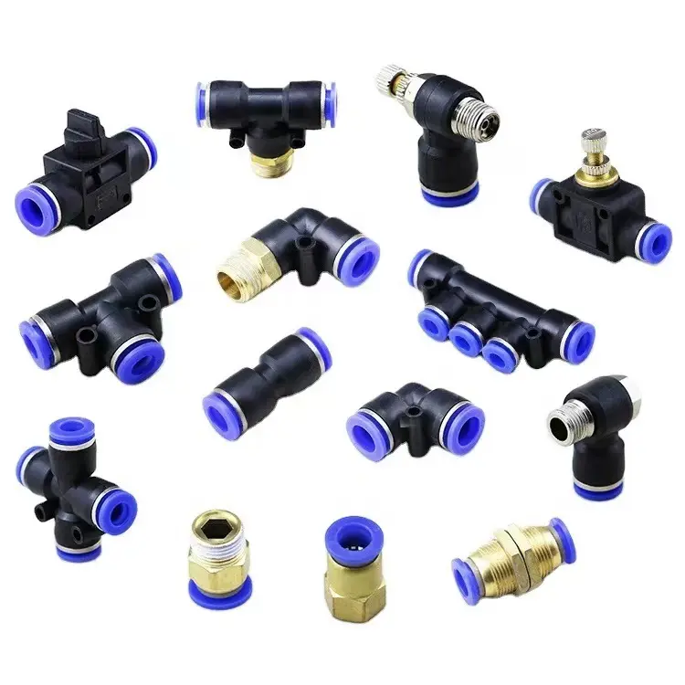 Cheap Hot Sale 4mm 6mm 8mm 10mm 12mm 16mm 1/8 1/4 3/8 1/2 inch size Air Line Quick Connect Straight Male Pneumatic Fittings