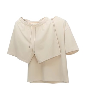 OEM 2024-Ensemble chemise pantalon deux pièces vintage de haute qualité pour hommes-Pantalon baggy décontracté pour hommes-Streetwear-<span class=keywords><strong>T</strong></span>-<span class=keywords><strong>shirt</strong></span> personnalisé vierge de grande taille