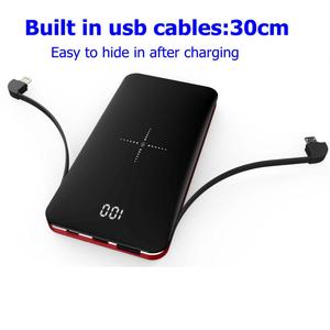 8000mAh Portable Wireless Power Bank with Type-c Input 5V 2.1A Fast Charger 10W <strong>Output</strong> Power Micro USB Interface - Product Image 2