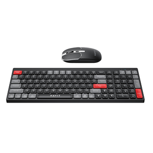Havit KB830WB 105 <strong>Keys</strong> <strong>Computer</strong> Office Tastatur Tastatur Mit Maus Combo 2.4Ghz Wireless <strong>Keyboard</strong> and Mouse Combo - Product Image 1