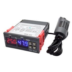 STC-3028 Double <strong>Digital</strong> Thermostat Hygrostat <strong>Temperature</strong> Humidity <strong>Controller</strong> 110V 220V DC 12V 24VHygrometer Incubator <strong>Controller</strong> - Product Image 4