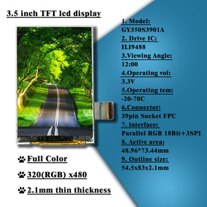 Display LCD RGB 320x480 ILI9488 modulo LCD touchscreen LCD TFT da 3.5 pollici per display codice QR - Product Image 4