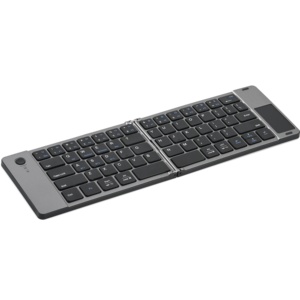 Teclado inalámbrico de tijera de distancia de transmisión de panel táctil plegable de 65 teclas OEM más vendido para Win IOS - Product Image 1