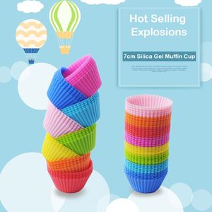 <strong>Round</strong> Shaped Silicone Molds for <strong>Cake</strong> Muffin Cupcake Baking Kitchen Cooking Bakeware <strong>Maker</strong> for Soap Use - Product Image 3