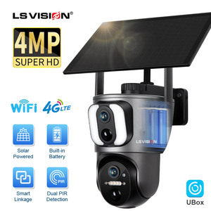 LS görüş 6mp çift Lens açık 4G güneş kameralar çift IPR algılama ip66 su geçirmez kamera tam renkli gece sürüm Ubox App - Product Image 2