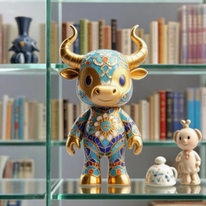 Sáng Tạo văn hóa phi vật thể cloisonne chòm sao trang trí Kim Ngưu - Product Image 6