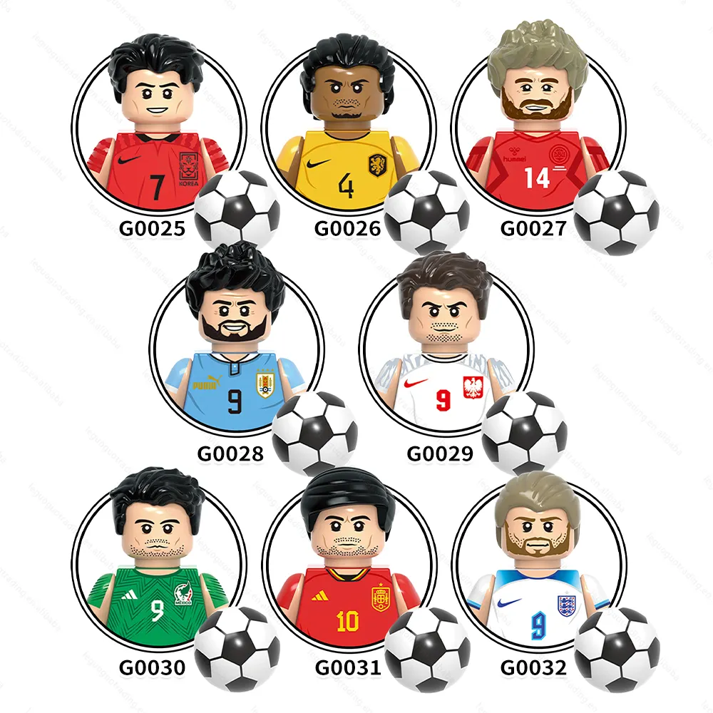 G0103 G0104 Novos Personagens Famosos Jogador de Futebol Soccer Star Mini Building Blocks Ação Para Crianças Presente Brinquedos Jujuetes XT1003