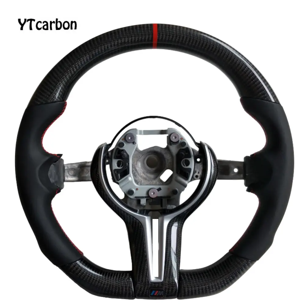 YTcarbon הגה קרבון מותאם אישית עבור BMW F30 M הגה ספורט X5 F35 F80 F15 F16 F25 M3 M4 M2 הגה