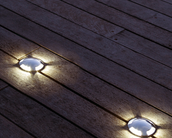 LED-Lichtdurchlässige vergrabene Lampe, 1 W, für den Außenbereich, regensicher, eingebettete Gartenhof-Stufen-Seitenbeleuchtung, Erdgeschoss-Stehlampe