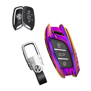Metal <strong>Key</strong> Fob Case Cover with Keychain Fit for Roewe I5 I6 Max RX3 RX5 MAS RX8 2016+ <strong>MG</strong> HS PHEV <strong>ZS</strong> EV ZST HECTOR EHS - Product Image 5