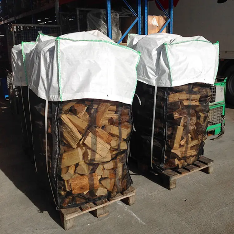 Vented Breathable Firewood Big Bag Jumbo Bulk Mesh Packaging Sack For Bulk Firewood ventilated fabric for big bag