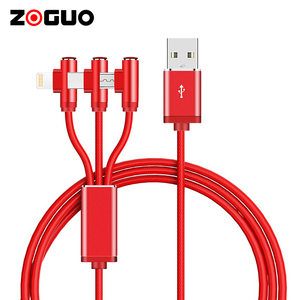 Di alta qualità 3 in 1 telefono cellulare di ricarica e cavo dati veloce Android tipo-C linea di caricabatterie per Apple Computer uso - Product Image 3