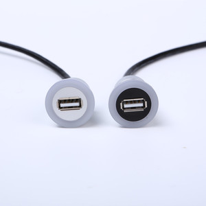 60米PC汽车仪表板安装USB 2.0公母插座延长板电缆不同led颜色 - Product Image 2