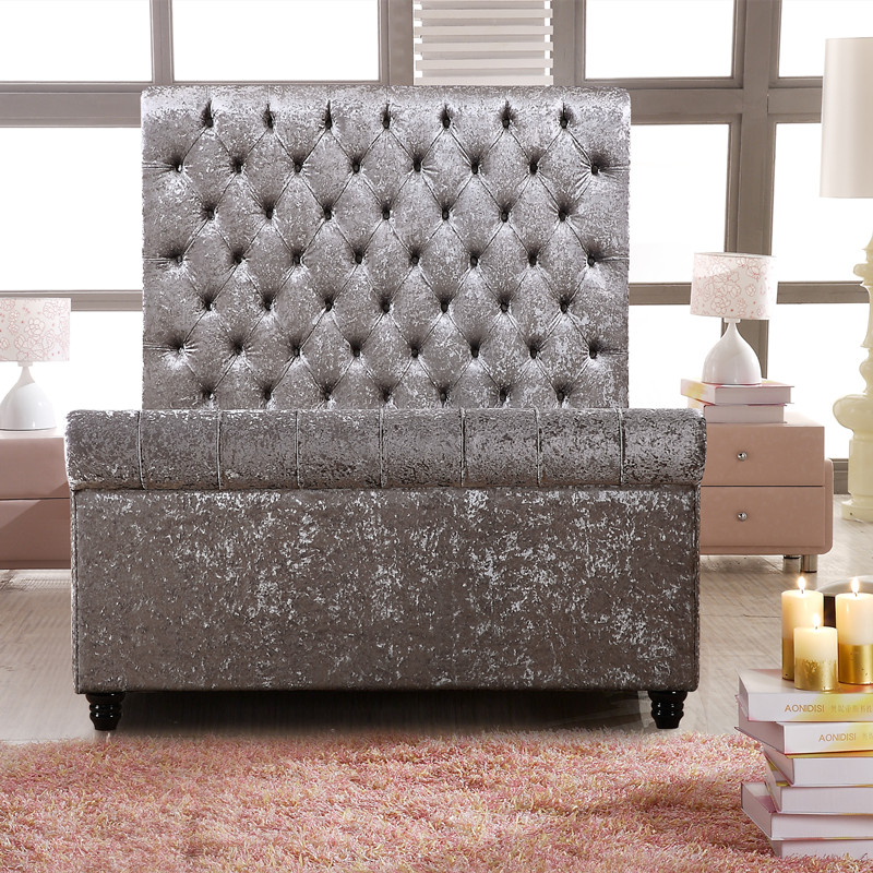 Huizhou single bed frame latest leather bed designs modern  BEDS