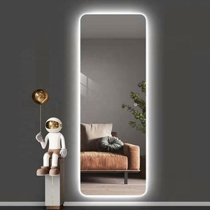 MA c c arkadan aydınlatmalı tam boy Miroir Demi Lune banyo Antifog dim Led akıllı ayna zaman sıcaklık göstergesi - Product Image 2