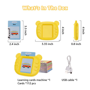 Bambino che parla Flash Card giocattoli di apprendimento macchina che parla 112 parole francesi per età da 2 a 4 anni di lettura della funzione inglese - Product Image 6