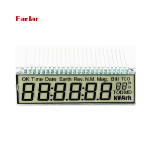 Personalizzare 2 3 4 5 6 7 8 cifre monocromatico 7-segmento 7 segmento positivo riflettente piccolo gas contatore dell'acqua display lcd - Product Image 4