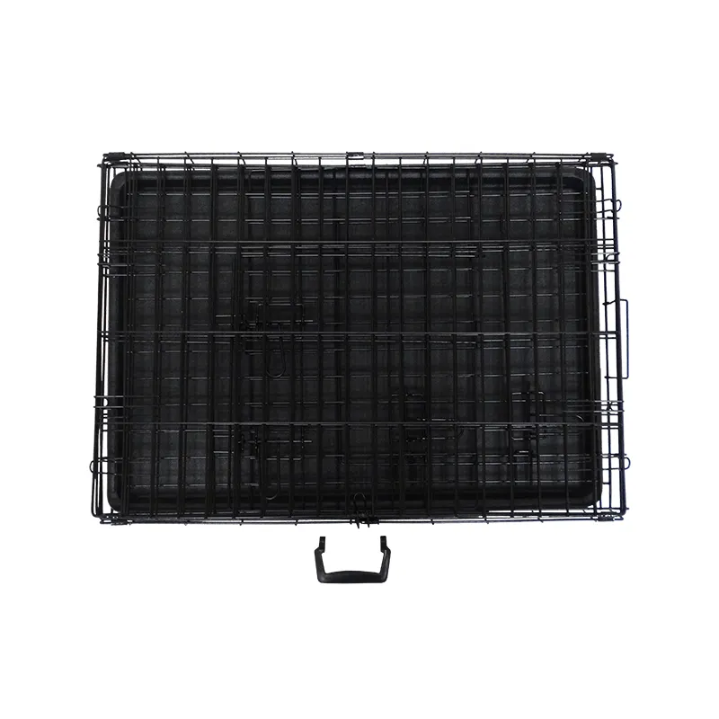 Mở Rộng Kim Loại Đen Dog Cage, Bán Buôn Dog Crate Ở Trung Quốc