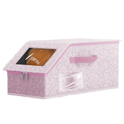Hat storage box ant print pink