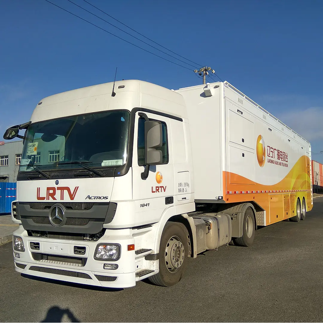 Outdoor Broadcast Van for TV Station Broadcast Company OBV for Breaking News Broadcasting