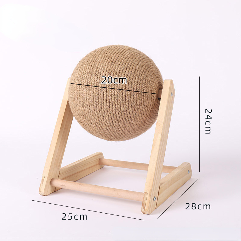 L-shaped cat scratch ball large