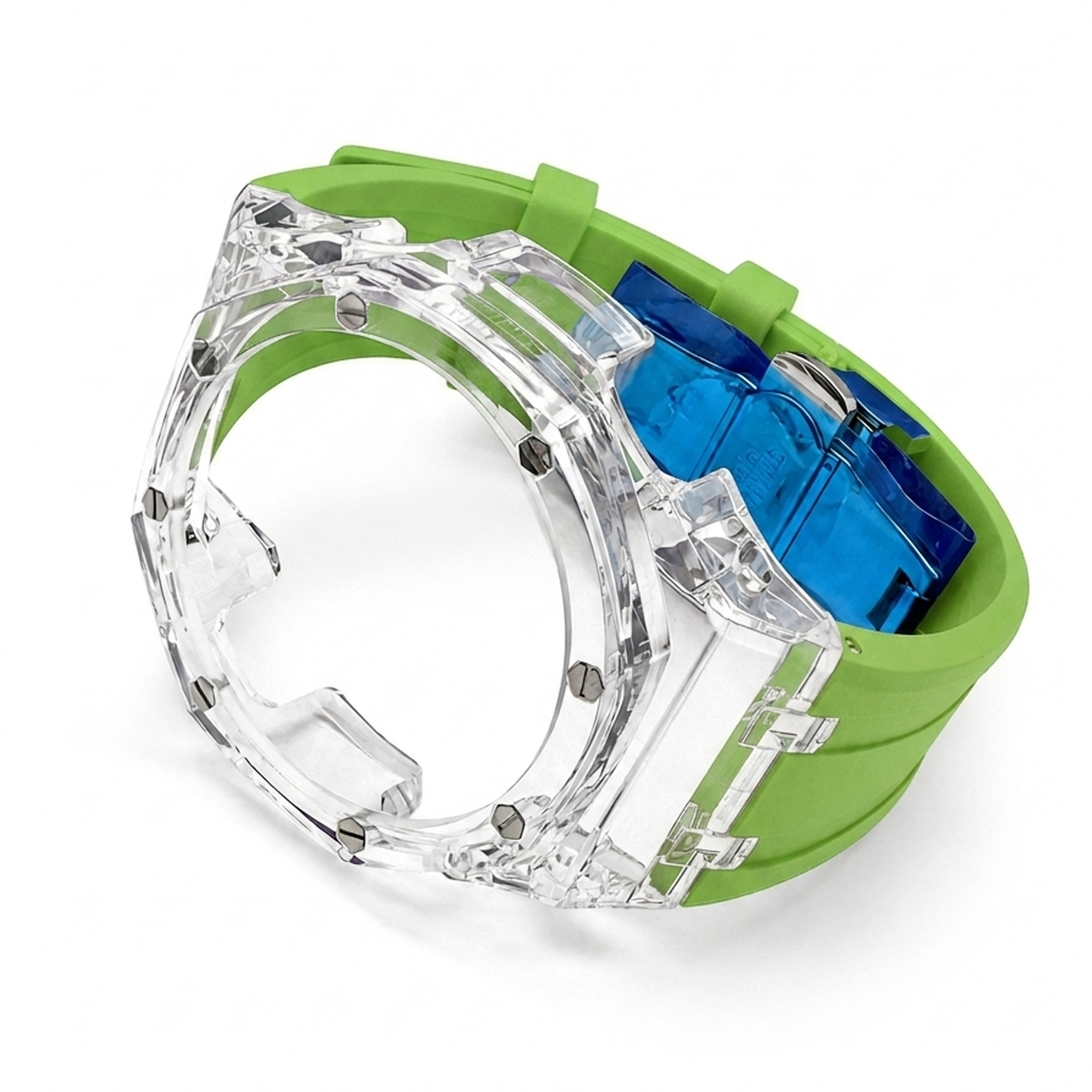 Boîtier transparent vert clair